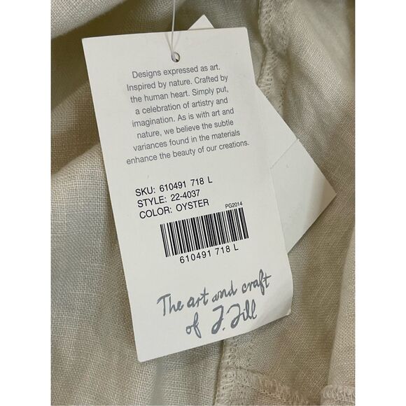 J. Jill women’s linen jacket size large tan NWT - Picture 5 of 7
